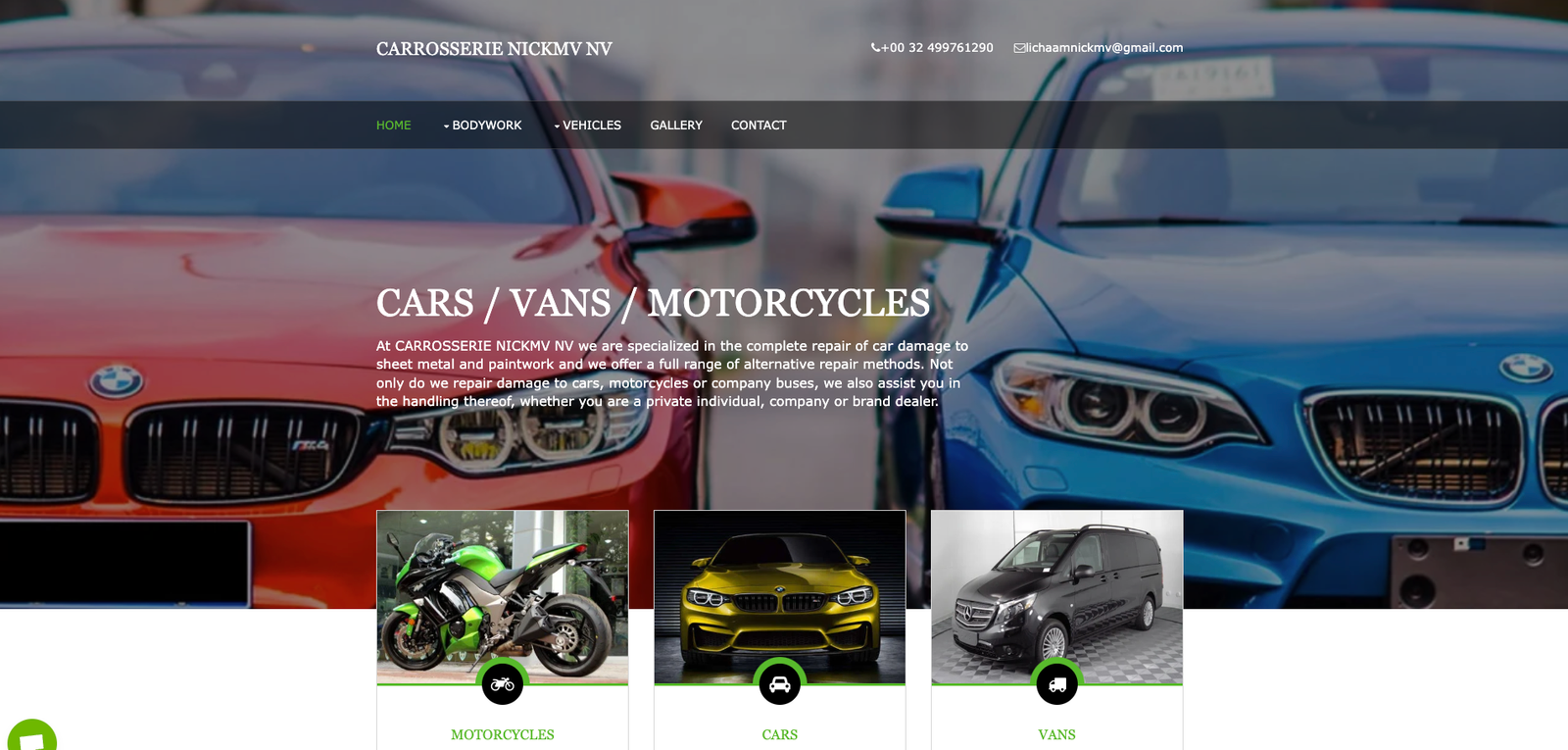 Screenshot of carrosserienickmv.com